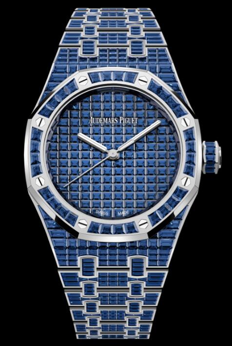 Review 2022 Audemars Piguet ROYAL OAK SELFWINDING BLUE SAPPHIRE 50TH ANNIVERSARY Replica Watch 15554BC.SS.1274BC.01